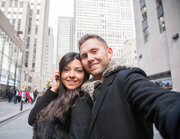 istock Happy Young Couple Taking a Selfie 503809706