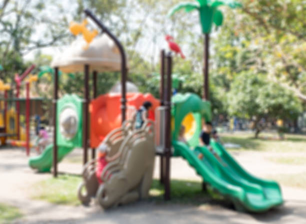 istock Defocused and blurred image for background of children's playgro 503810190