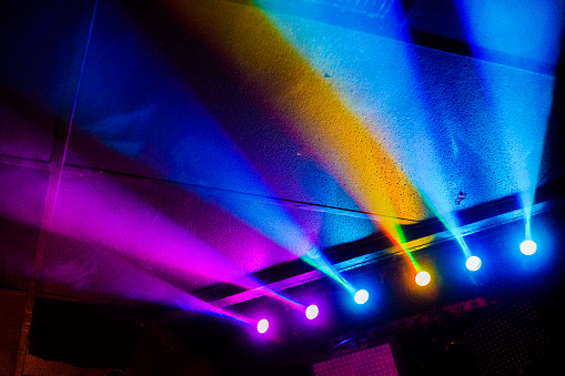 Stage multicolored lighting