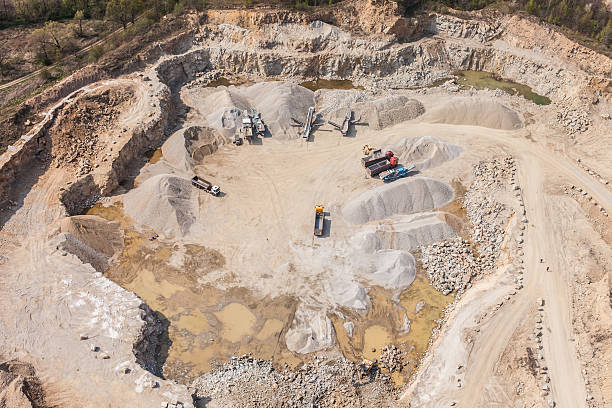 istock aerial  view of  rock quarry 503814356