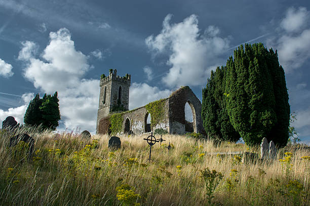 istock Old Church Ruin with Graveyard in Ireland 503814608