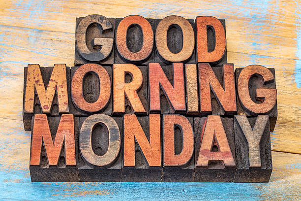 istock Good morning Monday in wood type 503815540
