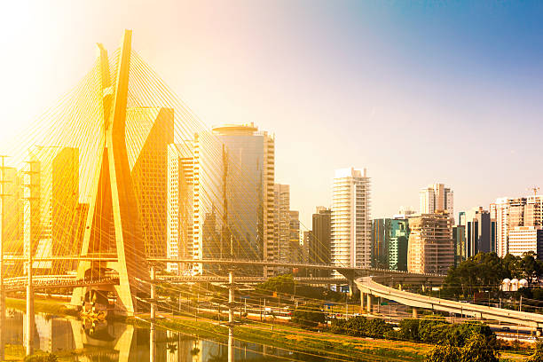istock Famous cable stayed bridge at Sao Paulo city. 503816254