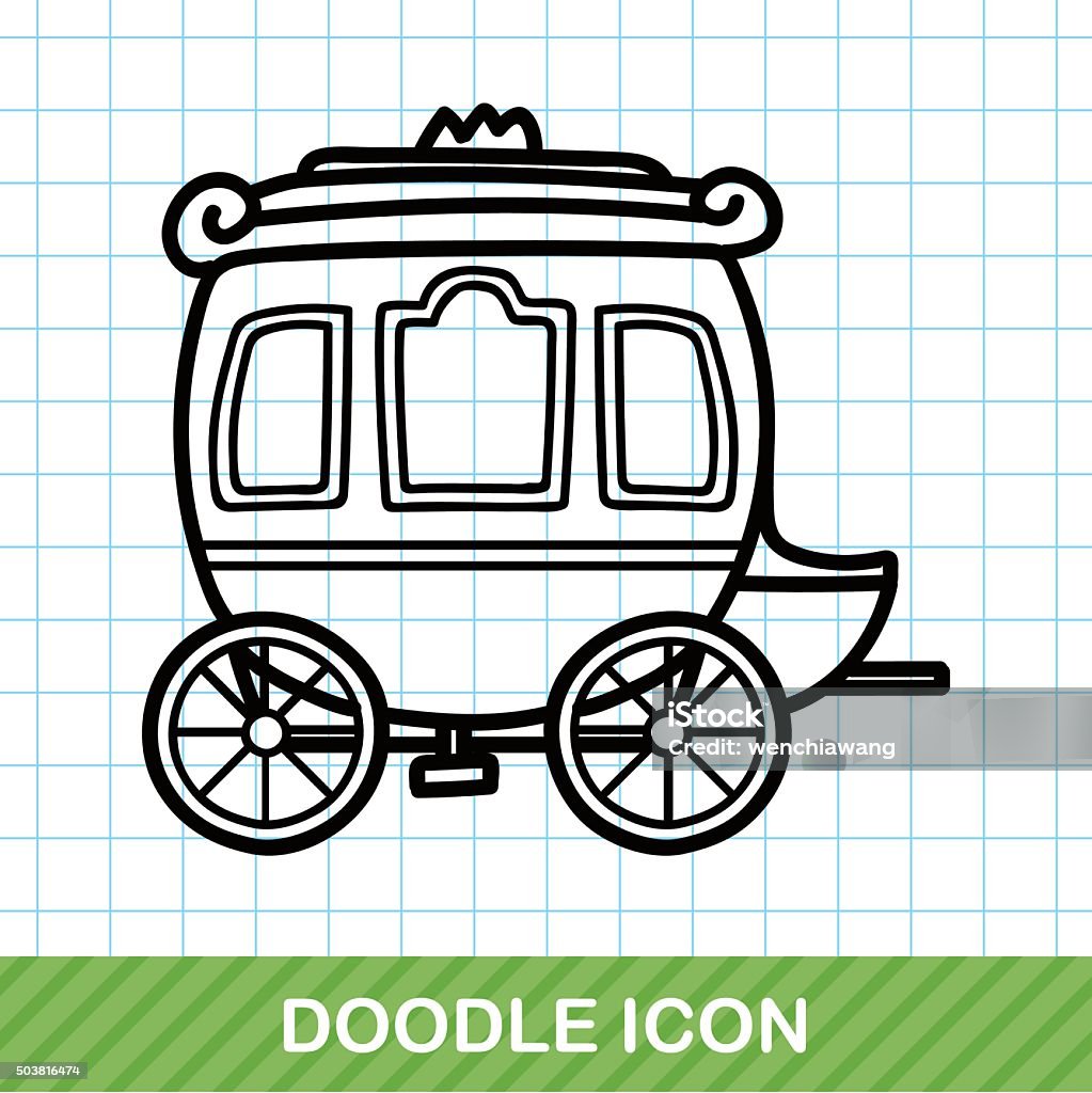 Wagon Ride Doodle Carriage Doodle Stock Illustration - Download Image Now - Backgrounds ...