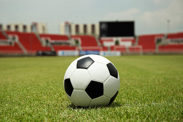 istock Soccer ball on the field 503834441