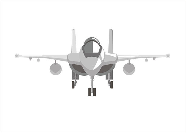 fighter jet-flugzeug einfachen illustrationen - pilot military air force cockpit stock-grafiken, -clipart, -cartoons und -symbole