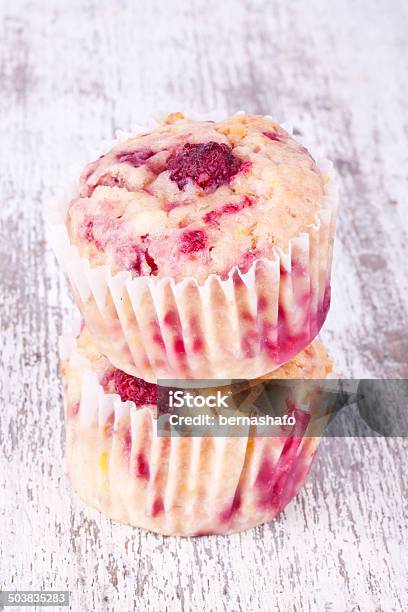 Raspberry Muffin Stock Photo - Download Image Now - Backgrounds, Baked Pastry Item, Bakery