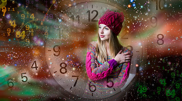 istock Woman's face, magic of figures, numerology 503835838