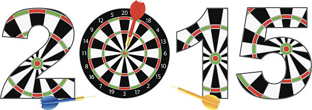 新年の番号 2015 アウトラインベクトルイラストダーツボード - dartboard sport scoreboard number点のイラスト素材／クリップアート素材／マンガ素材／アイコン素材