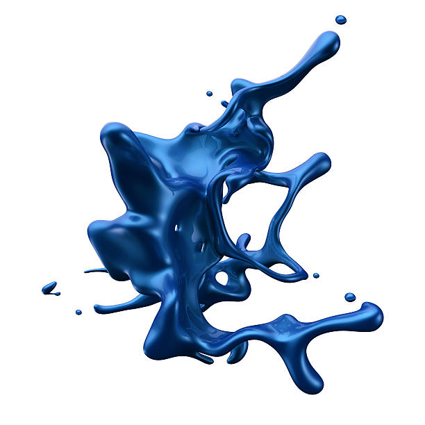 istock blue ink blot, paint splashing element isolated on white 503838399