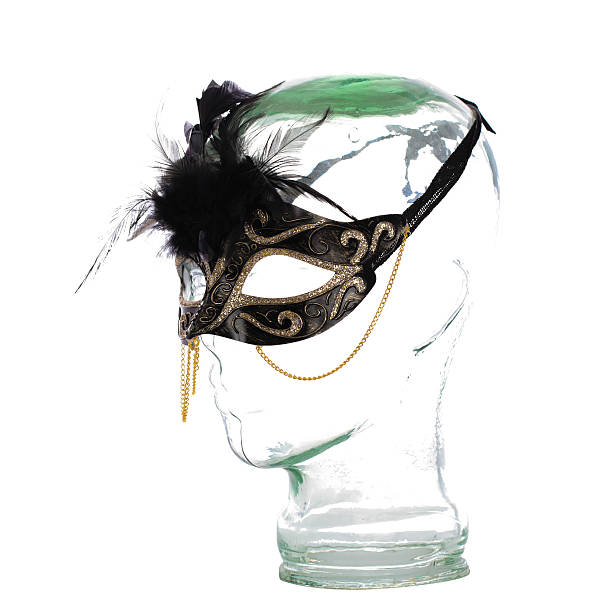 istock White Masquerade Mask on glass head 503839222