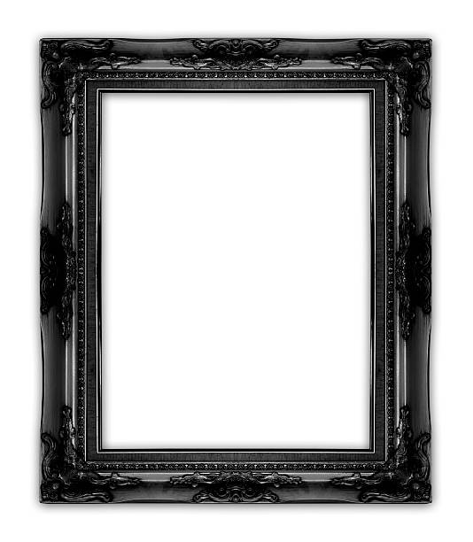 istock old antique vintage  picture frames. Isolated on white backgroun 503839757