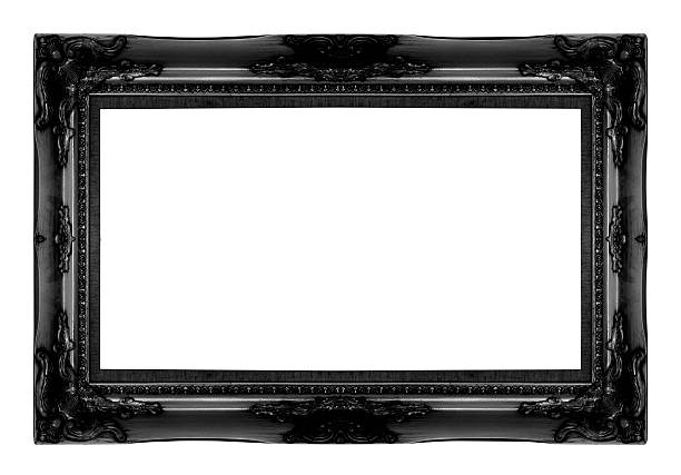 istock old antique vintage  picture frames. Isolated on white backgroun 503839759