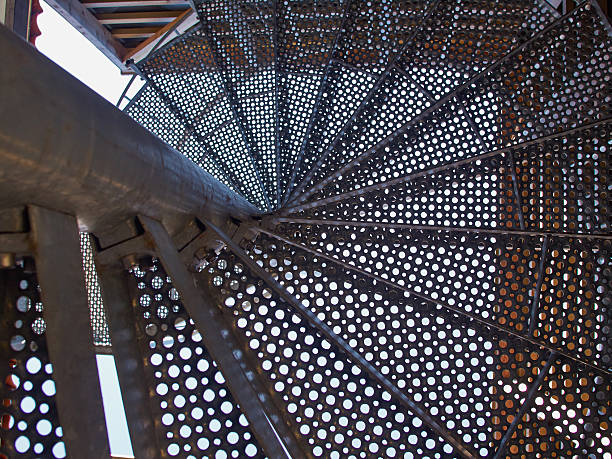 istock Upside view of a spiral staircase 503845030