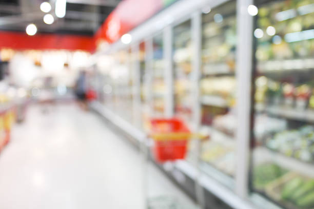istock Supermarket blur background with bokeh, Miscellaneous Product shelf 503847522