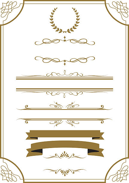 装飾的なゴールドフレームセットベクトル - victorian style frame picture frame wreath点のイラスト素材／クリップアート素材／マンガ素材／アイコン素材