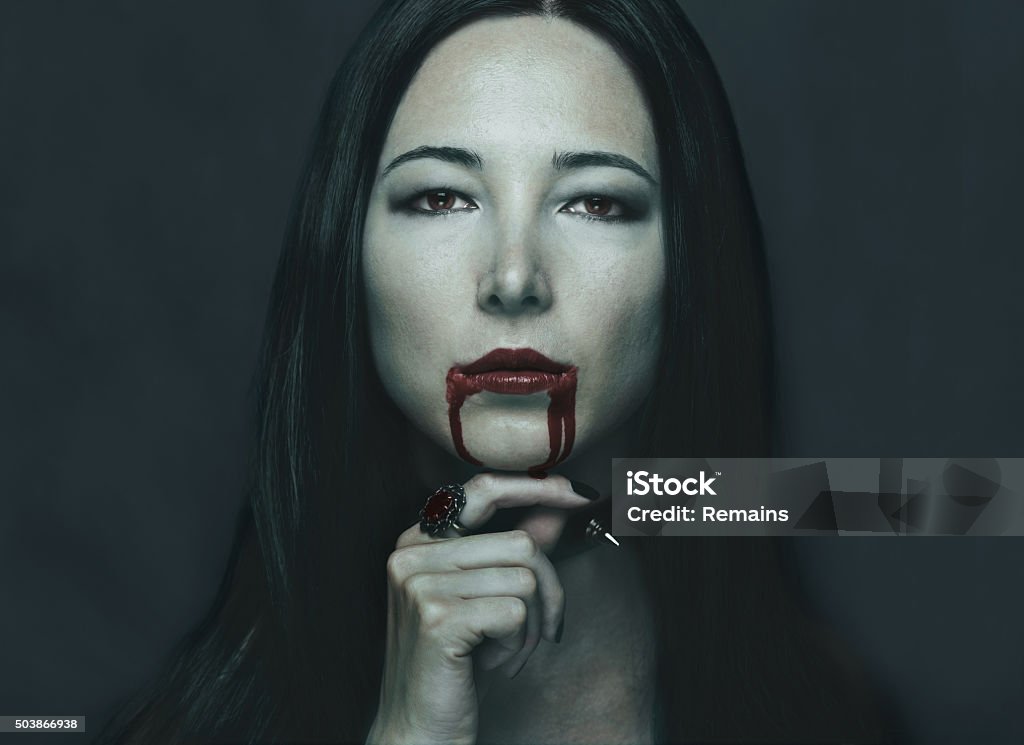 Portrait Of Vampire Woman Stock Photo - Download Image Now - Vampire ...