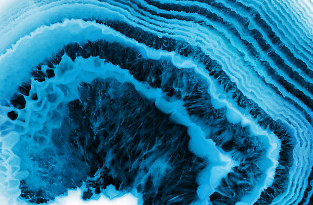 niebieski wodospad agate makro tle - mineral zdjęcia i obrazy z banku zdjęć