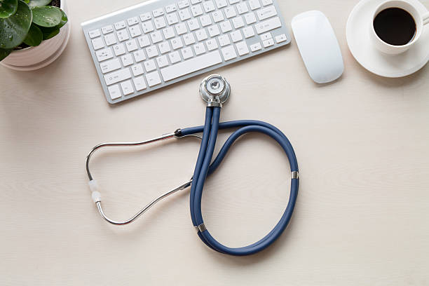 istock Stethoscope in doctors desk 503868412