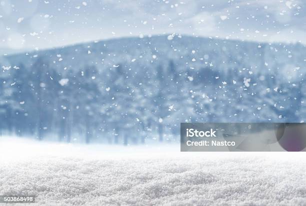 Winter Background Stock Photo - Download Image Now - Snow, Holiday - Event, Backgrounds