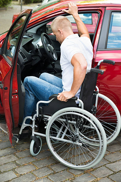 istock Handicapped Man Boarding In His Car 503868660