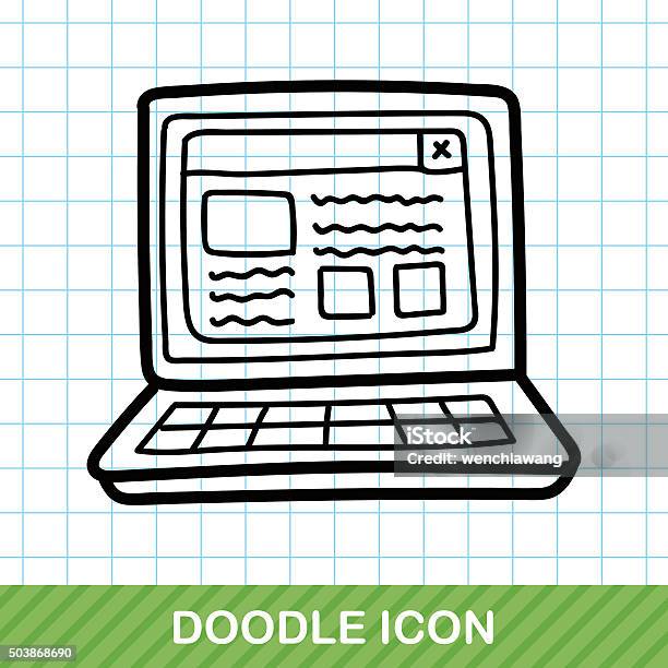 Computer Ddodle Computer Color Doodle Stock Illustration - Download Image Now ...