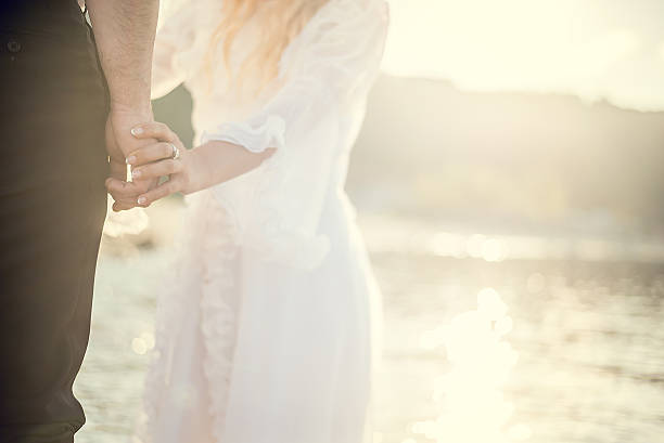istock Just merried romance at the beach 503869900