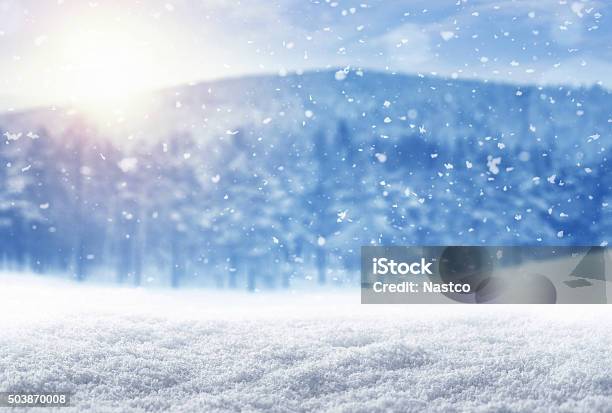 Winter Background Stock Photo - Download Image Now - Snow, Winter, Landscape - Scenery