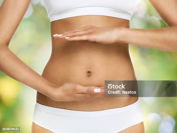 Pregnancy Or Diet Concept Stock Photo - Download Image Now - Abdomen, Women, Healthy Lifestyle