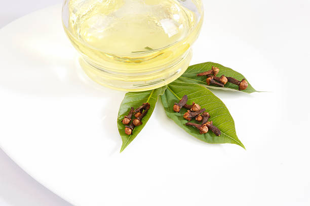 istock Cloves in Glass Bowl Isolate on White Background 503870696
