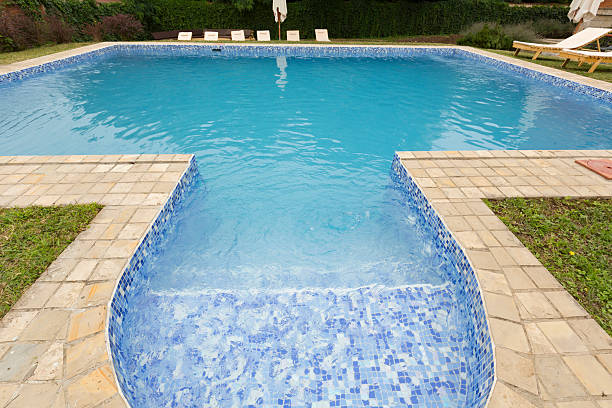 istock Private pool in front of a holiday resort 503874570