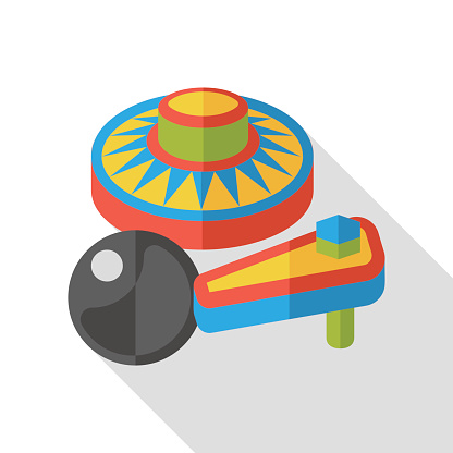 Pinball game flat icon