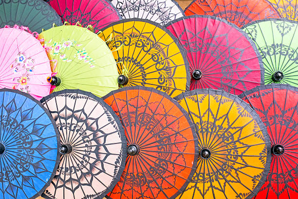 istock Colorful paper umbrellas 503875246
