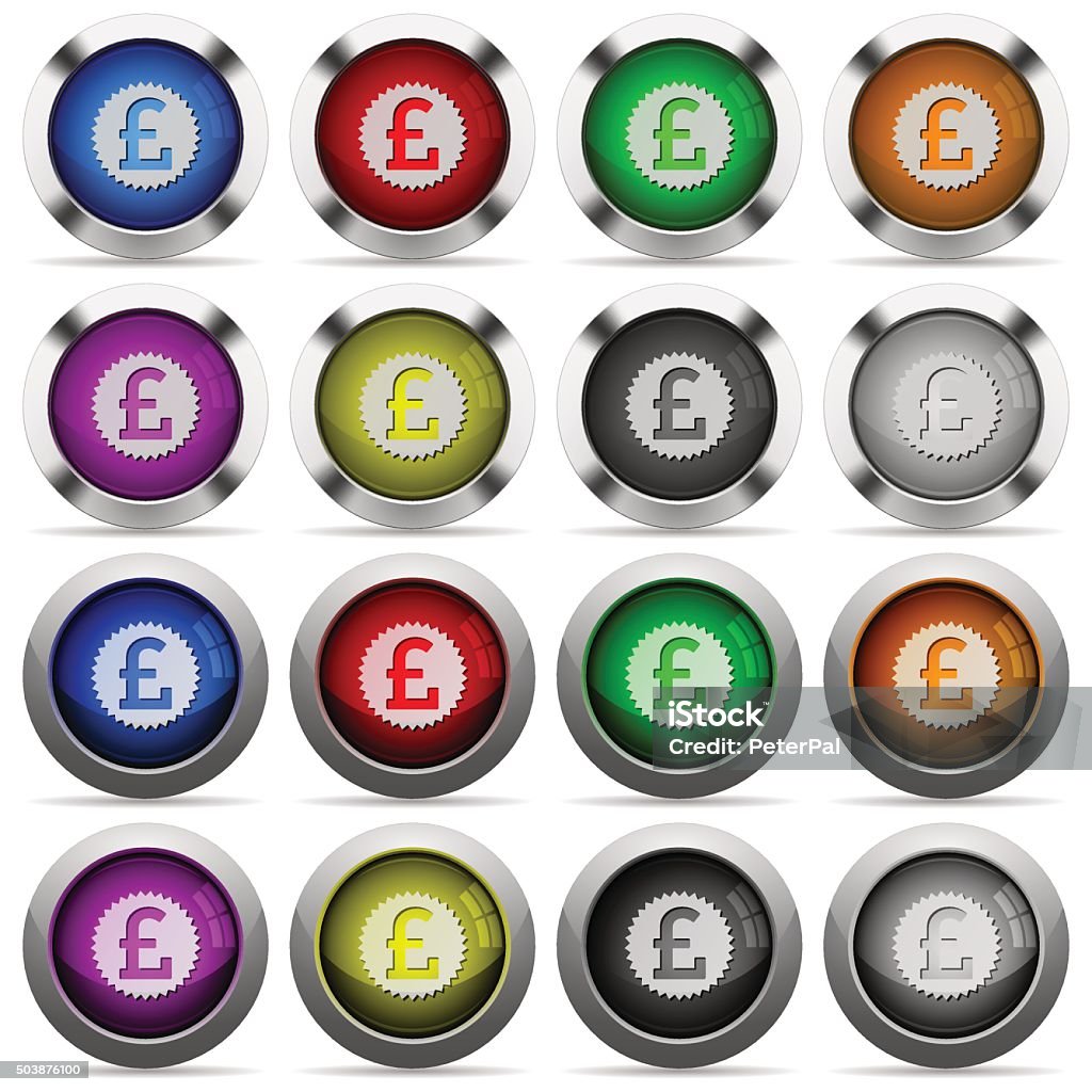 Pound Note Sticker Pound Sticker Button Set Stock Illustration - Download Image Now ...
