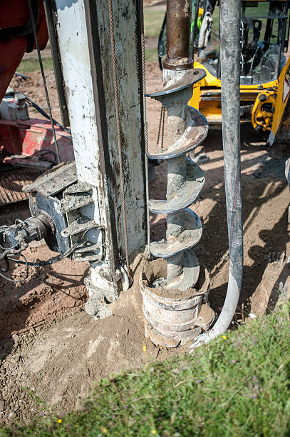 istock Close up of construction auger, industrial drilling rig 503887799