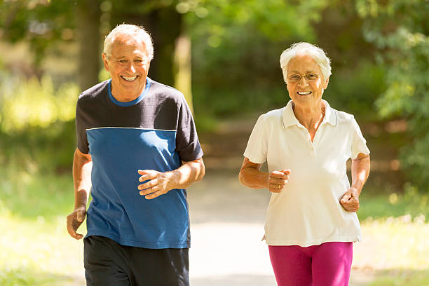 istock Senior couple - jogging in the park 503889113