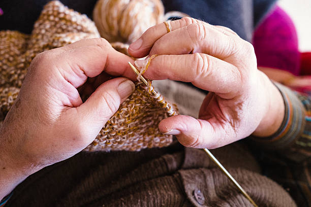 istock Senior Lady Knitting 503890348
