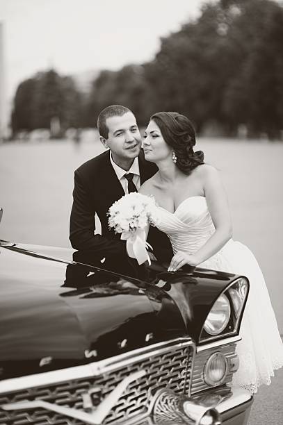 istock Caucasian newlywed young couple. 503890723