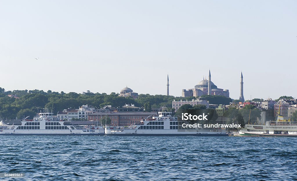 Ancient Hagia Sophia Exterior Ancient Hagia Sophia Exterior in Sultanahmet on a sunny day, Istanbul Ancient Stock Photo