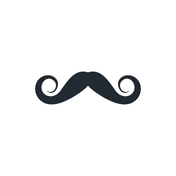 Vector illustration of hipster mustache icon