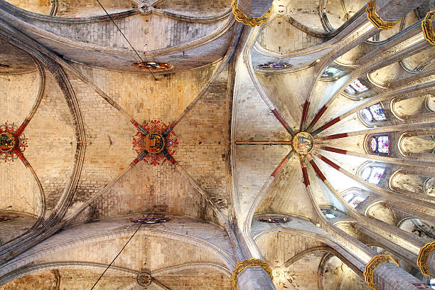 istock Barcelona, Santa Maria del Mar ceiling vault 503893056