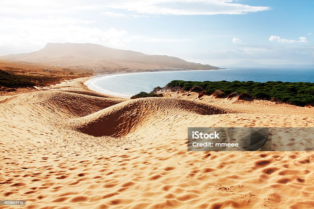dune de sable de plage Bolonia, la province de Cadiz, Andalousie, la colonne vertébrale - Photo de Andalousie libre de droits