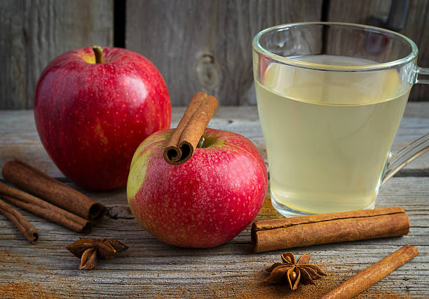 istock Dark Autumn composition of apples, cinnamon and cider 503895678