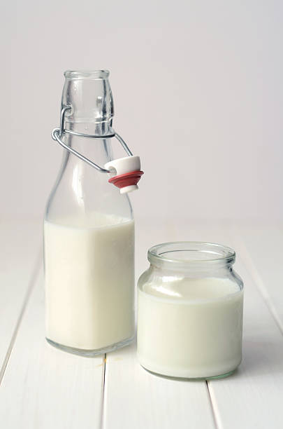 istock Milk in a glass bottle 503896940