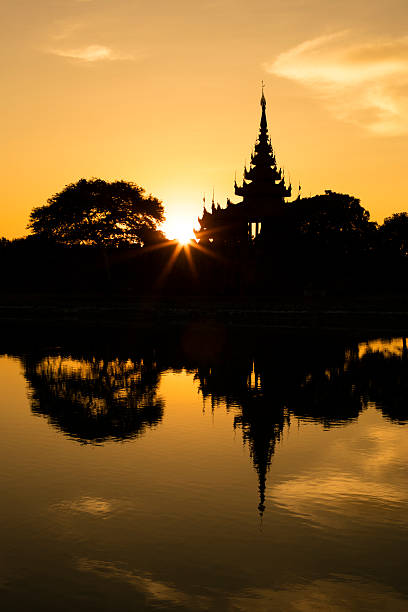 istock Mandalay Royal Palace at sunset. 503897916