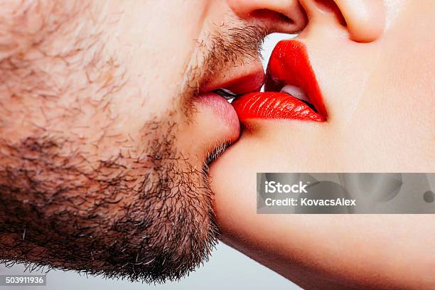 Couple Kiss Stock Photo - Download Image Now - Kissing, Couple - Relationship, Human Sexual Behavior