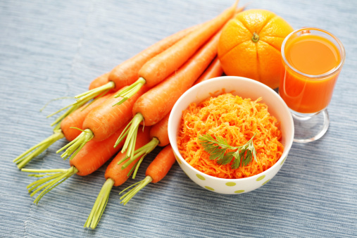 bowl of delicious carrot salad - food and drink