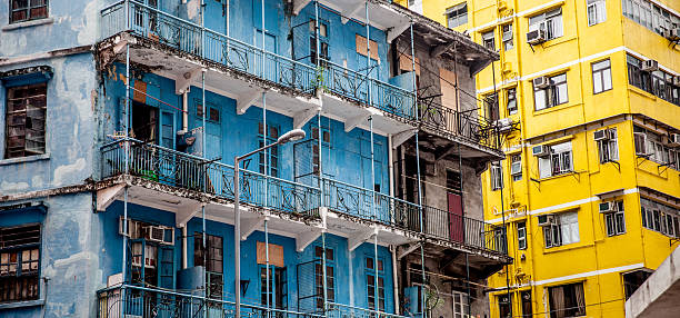 Colorful buildings in Hong Kong