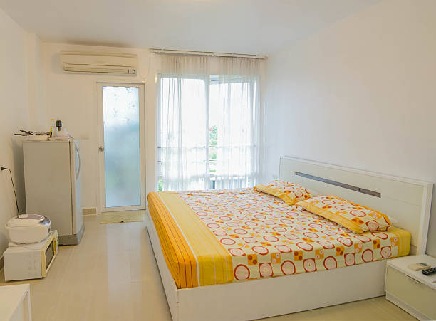istock BED ROOM NICE APARTMENT WITH A DOUBLE BED 503914507