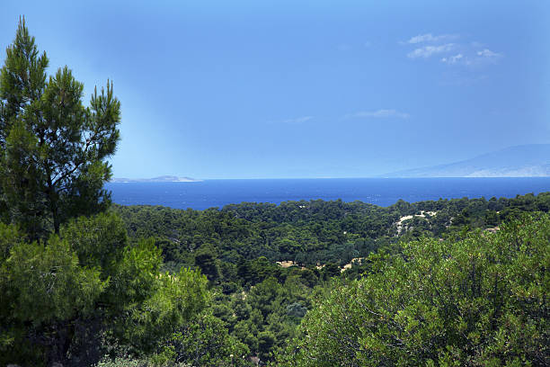 istock landscape of mountain with view sea 503915385